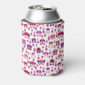 roetkleurig vogelpatroon blikjeskoeler (Blikje Achterkant)