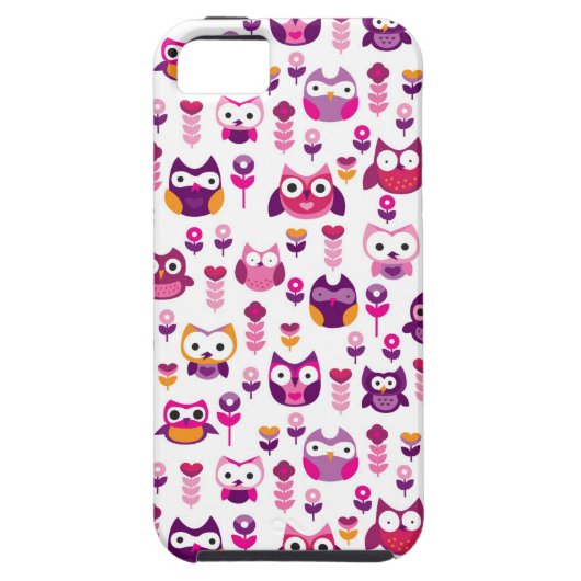 roetkleurig vogelpatroon Case-Mate iPhone case (Achterkant)