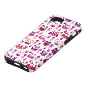 roetkleurig vogelpatroon Case-Mate iPhone case (Onderkant)