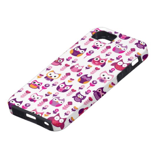 roetkleurig vogelpatroon Case-Mate iPhone case (Onderkant)