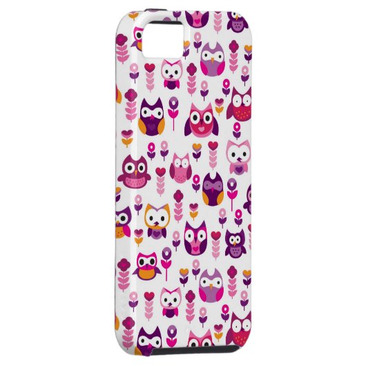 roetkleurig vogelpatroon Case-Mate iPhone case (Back/Rechts)