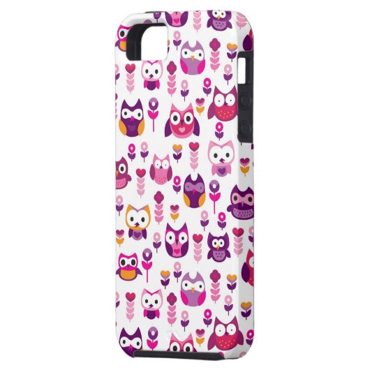 roetkleurig vogelpatroon Case-Mate iPhone case (Achterkant Links)