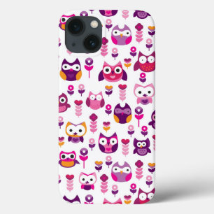 roetkleurig vogelpatroon Case-Mate iPhone case