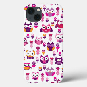 roetkleurig vogelpatroon Case-Mate iPhone case