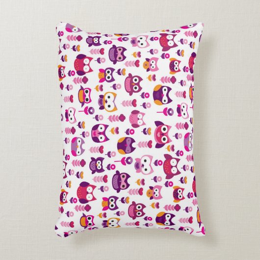 roetkleurig vogelpatroon decoratief kussen (Voorkant(Verticaal))