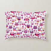 roetkleurig vogelpatroon decoratief kussen (Achterkant)