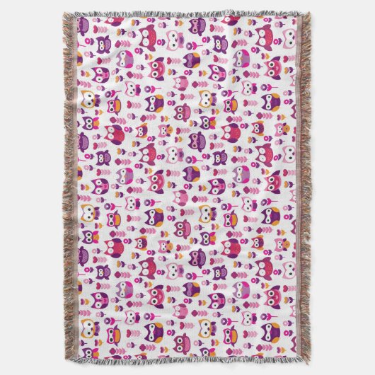 roetkleurig vogelpatroon deken (Voorkant Verticaal)