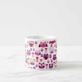 roetkleurig vogelpatroon espresso kop (Voorkant)
