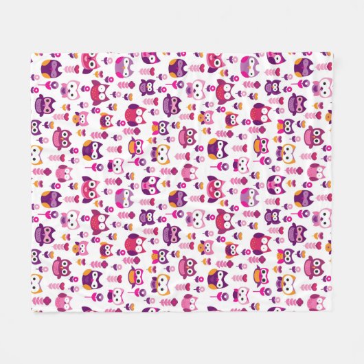 roetkleurig vogelpatroon fleece deken (Voorkant (Horizontaal))