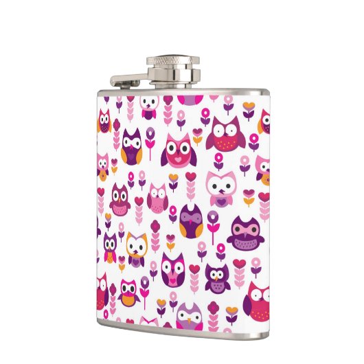 roetkleurig vogelpatroon heupfles (Links)