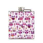 roetkleurig vogelpatroon heupfles (Achterkant)