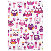 roetkleurig vogelpatroon klembord (Achterkant)