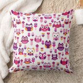 roetkleurig vogelpatroon kussen (Deken)