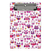 roetkleurig vogelpatroon mini klembord (Voorkant)