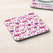 roetkleurig vogelpatroon onderzetter (Linkerzijde)