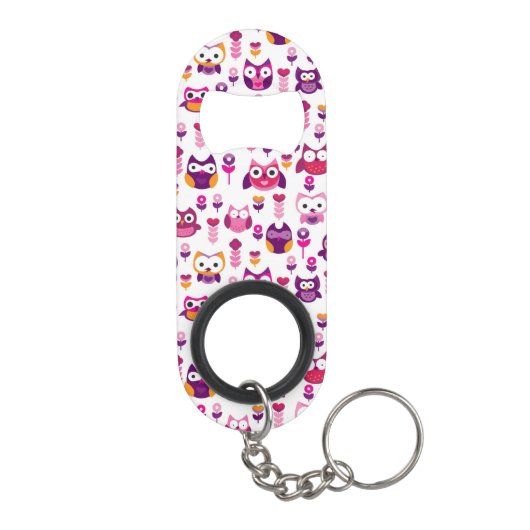 roetkleurig vogelpatroon sleutelhanger flessenopener (Achterkant)