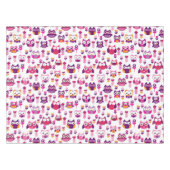 roetkleurig vogelpatroon tafelkleed (Voorkant (Horizontaal))