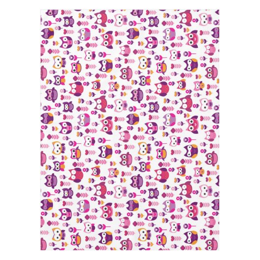 roetkleurig vogelpatroon tafelkleed (Voorkant)