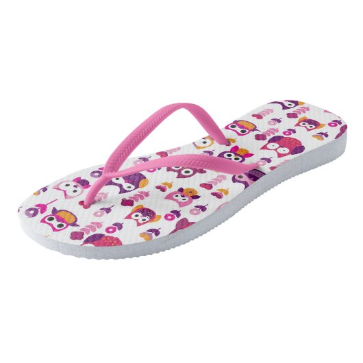 roetkleurig vogelpatroon teenslippers (Schuin)