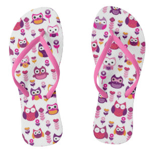 roetkleurig vogelpatroon teenslippers