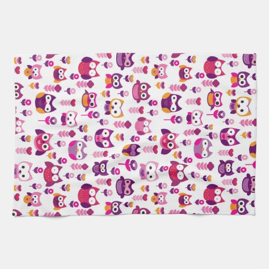 roetkleurig vogelpatroon theedoek (Horizontaal)