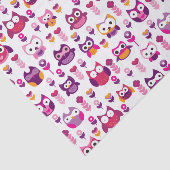 roetkleurig vogelpatroon tissuepapier (Detail)