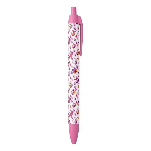 roetkleurig vogelpatroon zwarte inkt pen (Achterkant (Verticaal))
