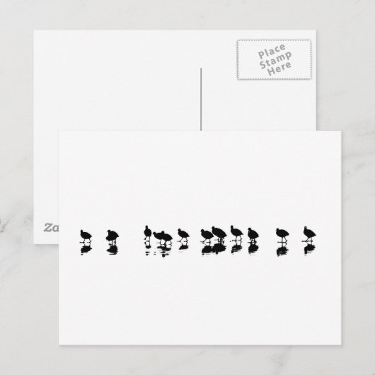 Roetontwerp - zwart op wit briefkaart (Voorkant / Achterkant)