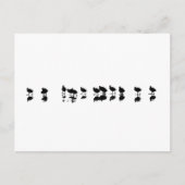 Roetontwerp - zwart op wit briefkaart (Voorkant)