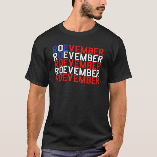 ROEVACH US FLAG Roe Vember Roe November Pro Roe T-shirt (Voorkant)