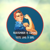 Roevember komt Rosie de Riveter tegemoet Raamsticker (Vel 3)