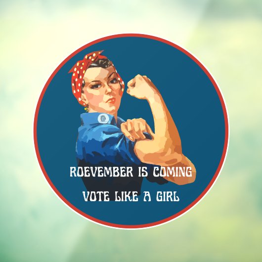 Roevember komt Rosie de Riveter tegemoet Raamsticker (Vel 3)