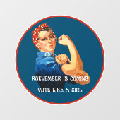 Roevember komt Rosie de Riveter tegemoet Raamsticker (Vel)