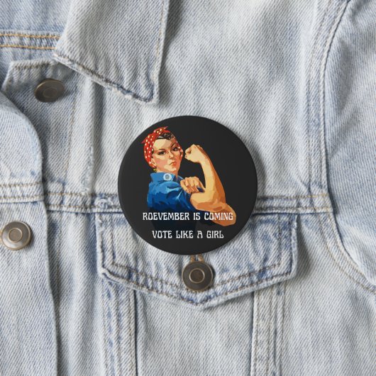 Roevember komt Rosie de Riveter tegemoet Ronde Button 7,6 Cm (In situ)