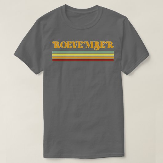 Roevember  Retro Typografie T-shirt (Design voorkant)
