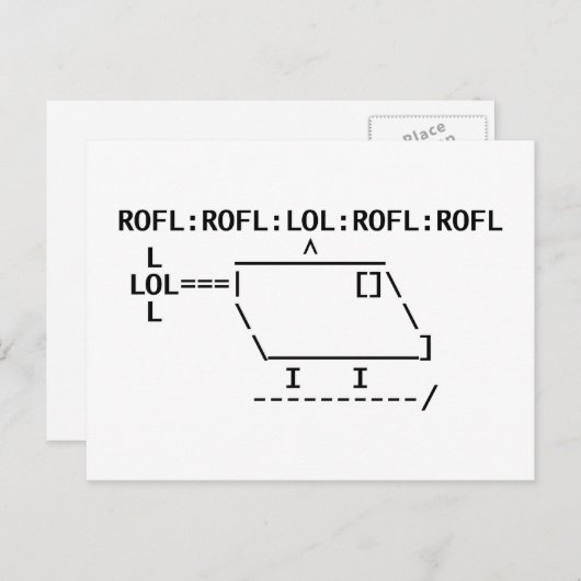 ROFLcopter Briefkaart (Voorkant / Achterkant)