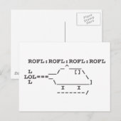 ROFLCOPTER ROFL LOL LOLSPEAK BRIEFKAART (Voorkant / Achterkant)