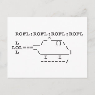 ROFLCOPTER ROFL LOL LOLSPEAK BRIEFKAART