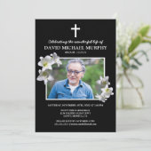 RoFuneraire Lelies | Herdenkingsfoto Kaart (Staand voorkant)