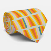 rog citrusgoud oranje zonnestraal op blauw stropdas (Opgerold)