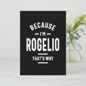 Rogelio Gepersonaliseerde naam Birthday Bedankkaart (Staand voorkant)