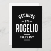 Rogelio Gepersonaliseerde naam Birthday Bedankkaart (Voorkant / Achterkant)