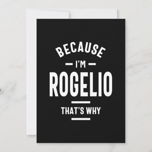 Rogelio Persoonlijke Naam Verjaardag Kaart (Voorkant)