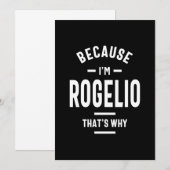 Rogelio Persoonlijke Naam Verjaardag Kaart (Voorkant / Achterkant)