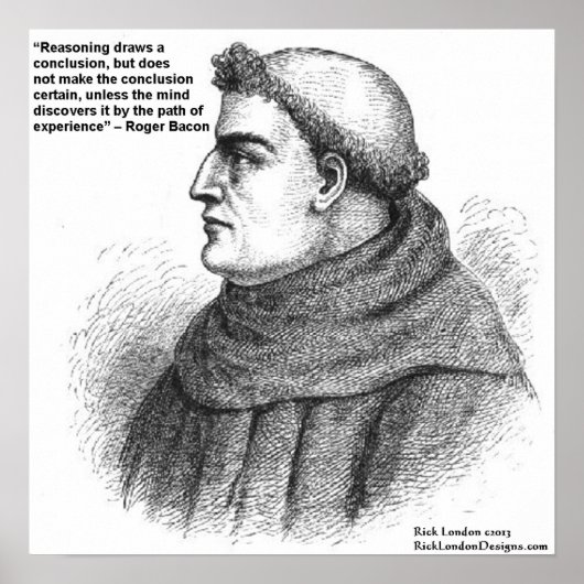 Roger Bacon "Ervaring Quote" Poster (Voorkant)