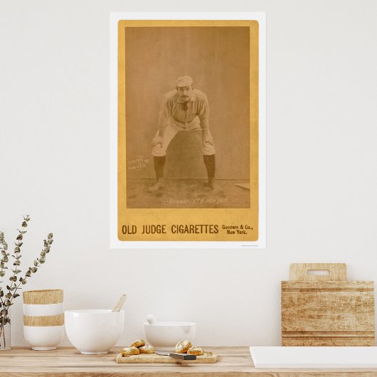 Roger Connor Baseball Kaart 1889 Poster (Keuken)