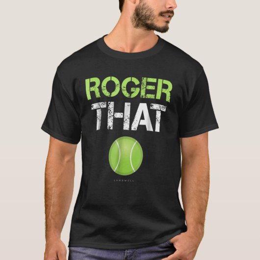 Roger dat Shirt - Funny Tennis (Voorkant)