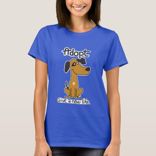 Roger, de geadopteerde hond. t-shirt (Voorkant)