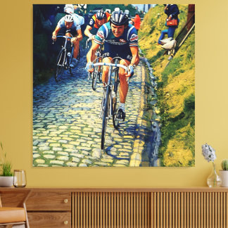 Roger de Vlaeminck Ronde van Vlaanderen Koppenberg Canvas Afdruk