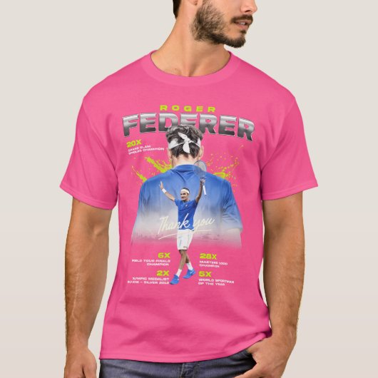 Roger Federer Fan Art T-shirt (Voorkant)